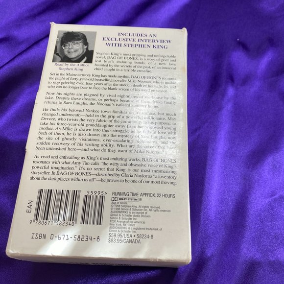📌 VTG Audio Stephen King Bag of Bones Complete Book on 16 Cassettes Audiobooks - Picture 2 of 15